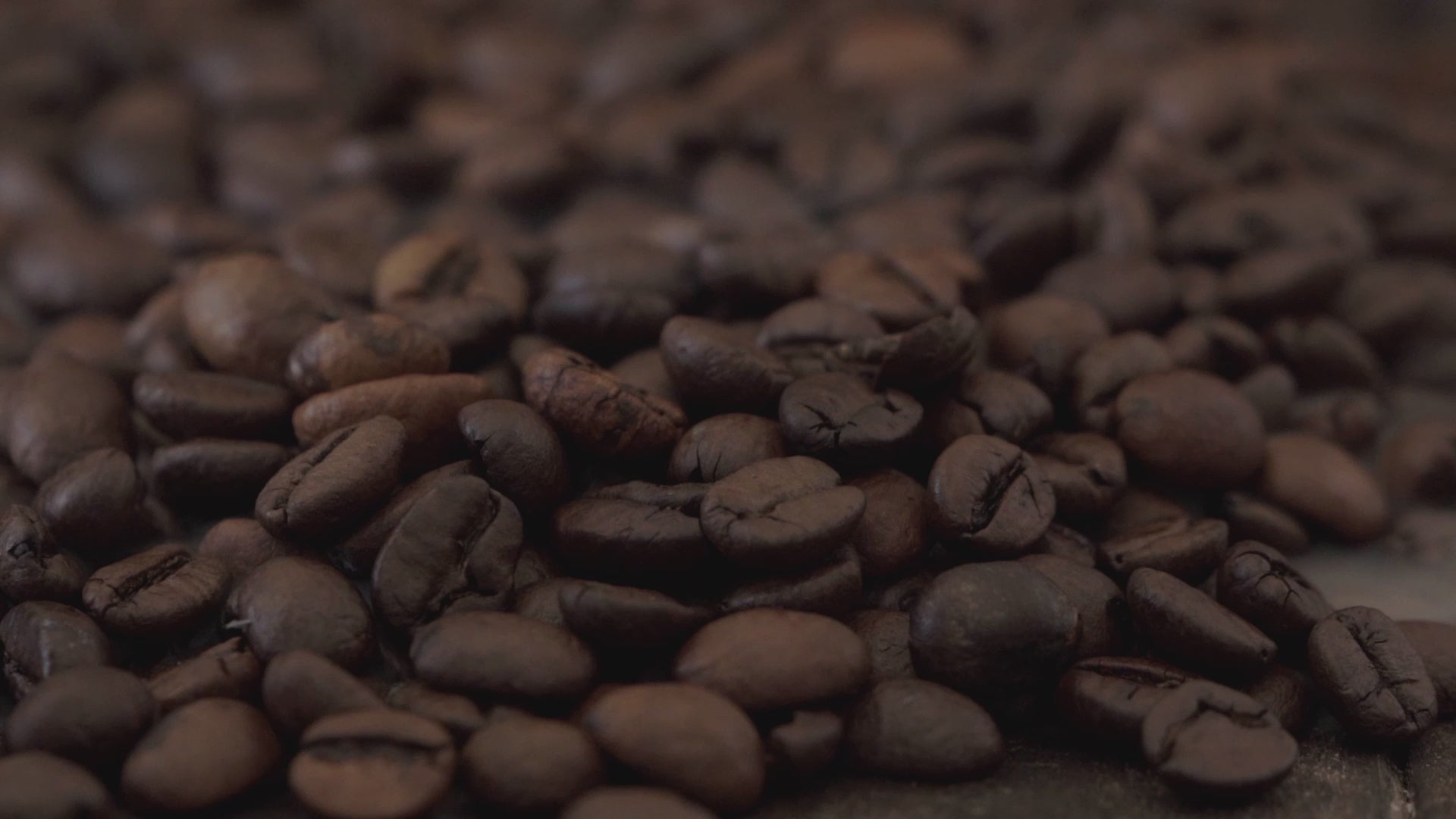 up close video of coffee beans